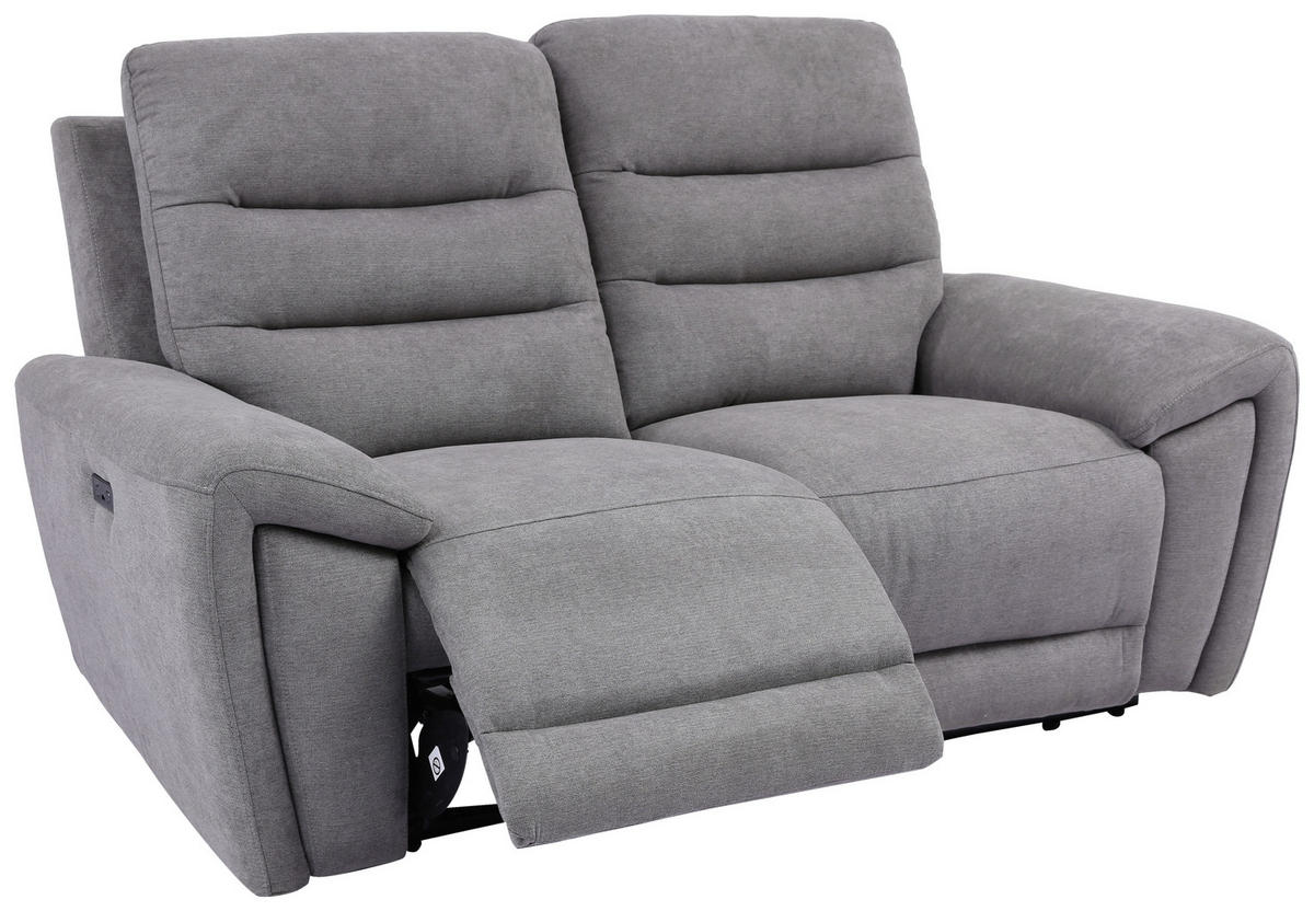 2-SITS SOFFA i trä, textil grå  - grå/svart, Klassisk, trä/textil (169/100/94cm) - Xora