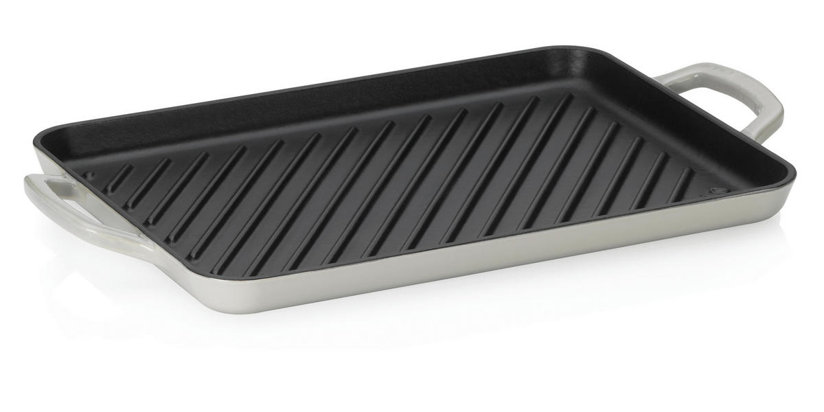 GRILLPLATTE - Hellgrau, KONVENTIONELL, Metall (35/25/2cm) - Kela