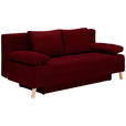 SCHLAFSOFA in Webstoff Dunkelrot  - Naturfarben/Dunkelrot, KONVENTIONELL, Holz/Textil (195/90/90cm) - Cantus