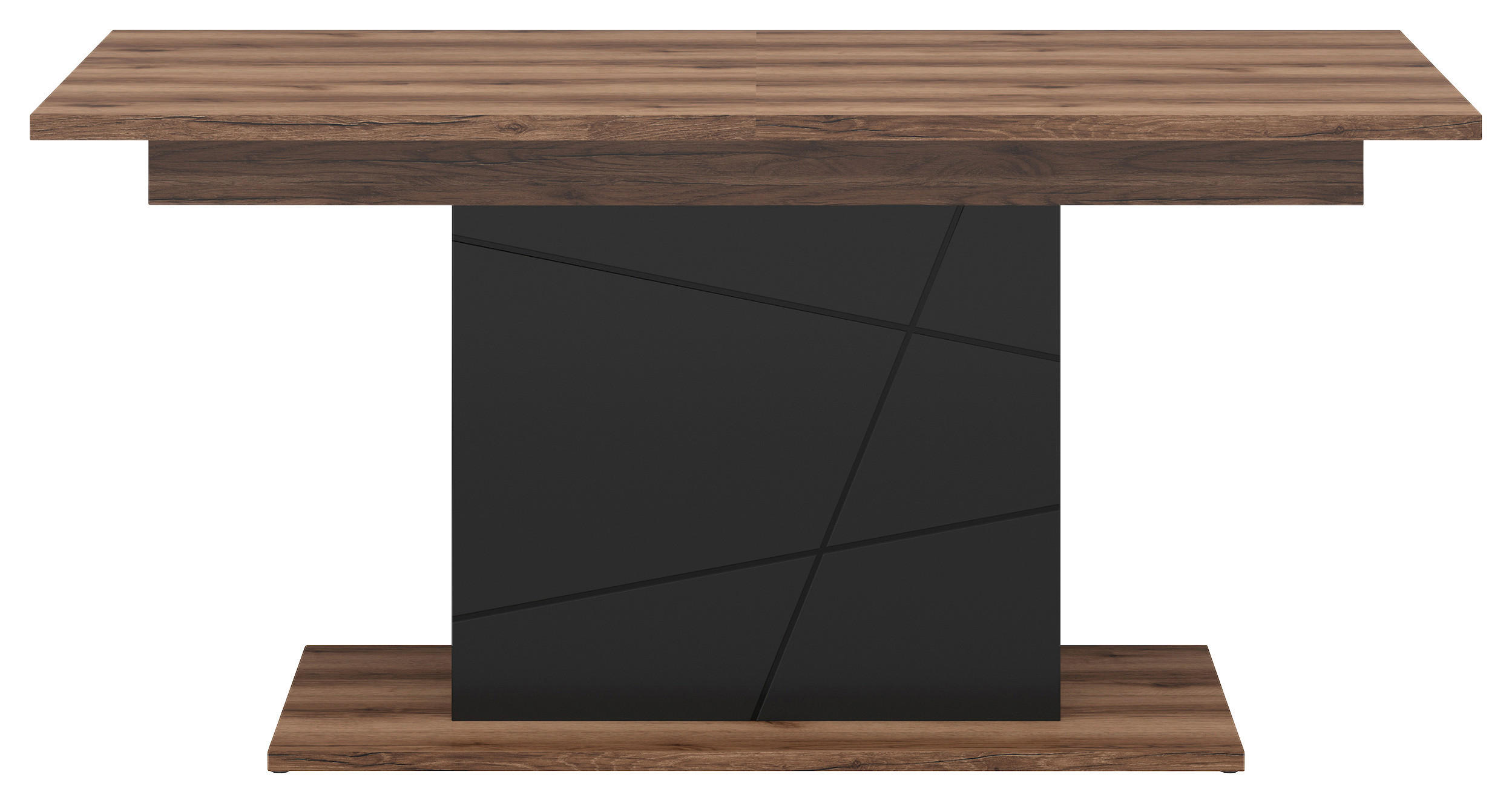 JÍDELNÍ STŮL, černá, barvy dubu, 160/90/76 cm - černá/barvy dubu, Design, kompozitní dřevo (160/90/76cm)