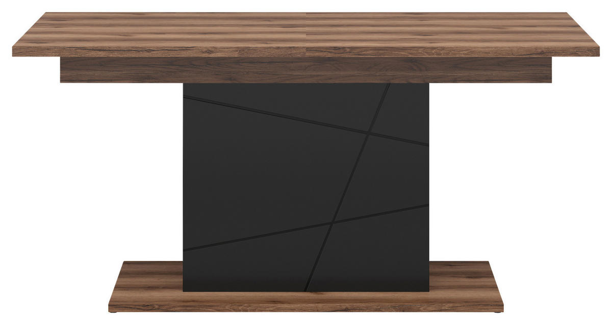 JÍDELNÍ STŮL, černá, barvy dubu, 160/90/76 cm - černá/barvy dubu, Design, kompozitní dřevo (160/90/76cm)