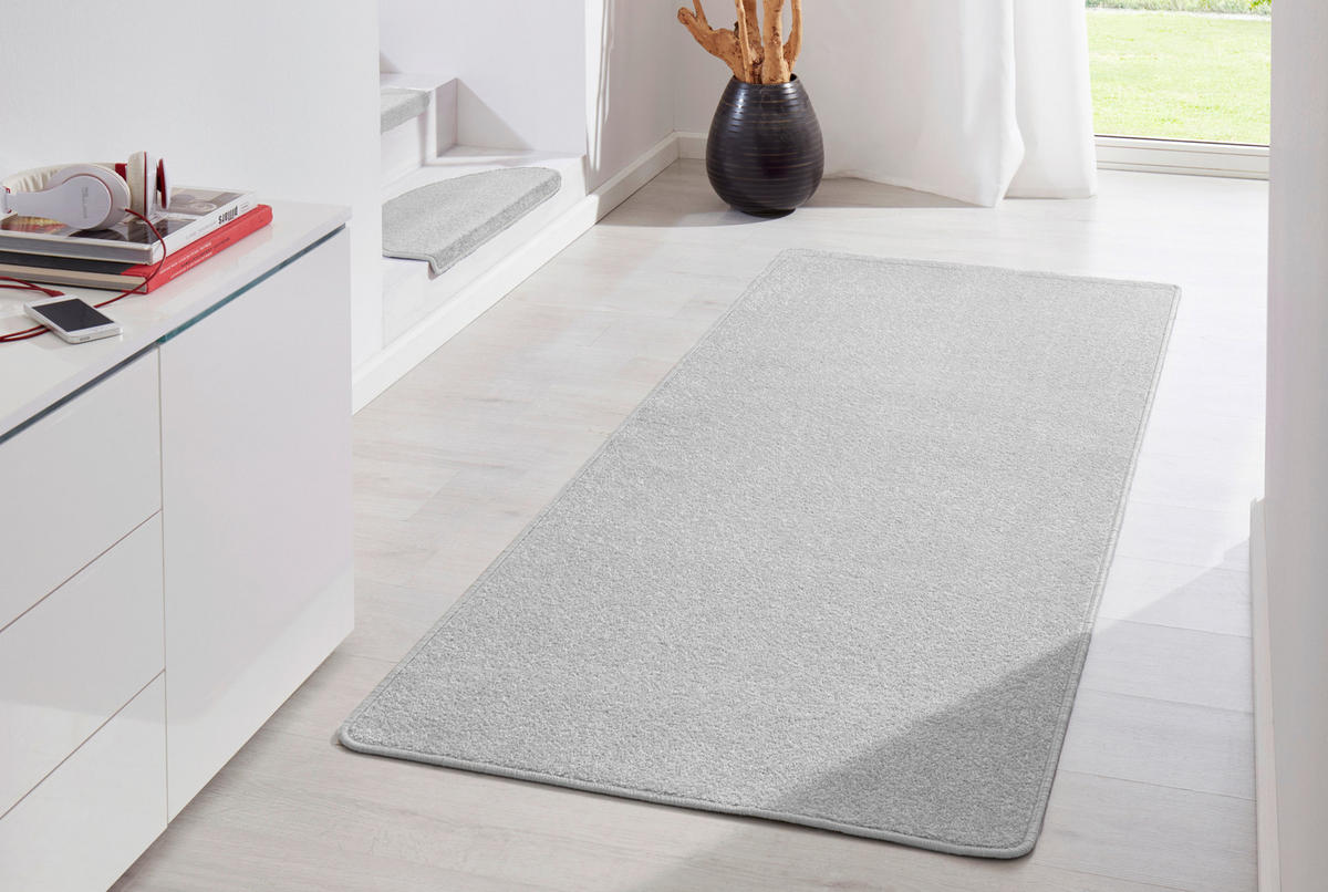 LÄUFER 80/300 cm Fancy  - Hellgrau, Basics, Kunststoff (80/300cm)