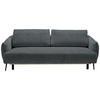 SCHLAFSOFA Chenille Dunkelgrau  - Dunkelgrau/Schwarz, KONVENTIONELL, Textil/Metall (228/75/98cm) - Carryhome