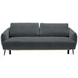 SCHLAFSOFA  mit Stoffauswahl, Liegefunktion, Schlafen auf Sitzhöhe, Rücken echt Chenille Dunkelgrau  - Dunkelgrau/Schwarz, KONVENTIONELL, Textil/Metall (228/75/98cm) - Carryhome