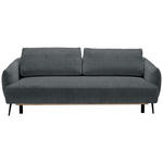SCHLAFSOFA in Chenille Dunkelgrau  - Dunkelgrau/Schwarz, KONVENTIONELL, Textil/Metall (228/75/98cm) - Carryhome