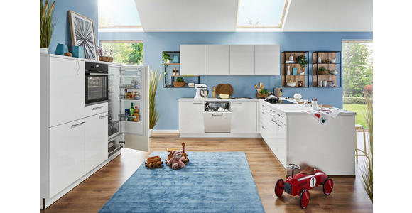 EINBAUKÜCHE - Weiß, Design, Holzwerkstoff - Dieter Knoll