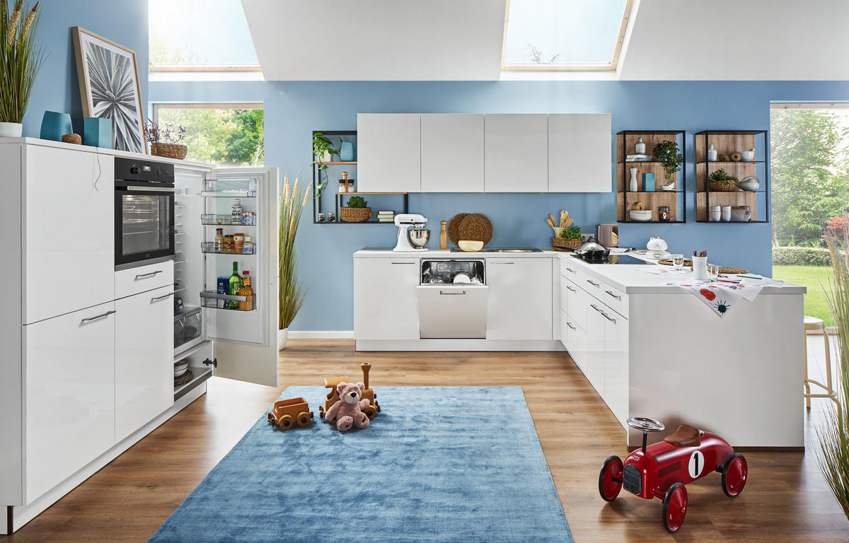 EINBAUKÜCHE   - Weiss, Design, Holzwerkstoff - Dieter Knoll