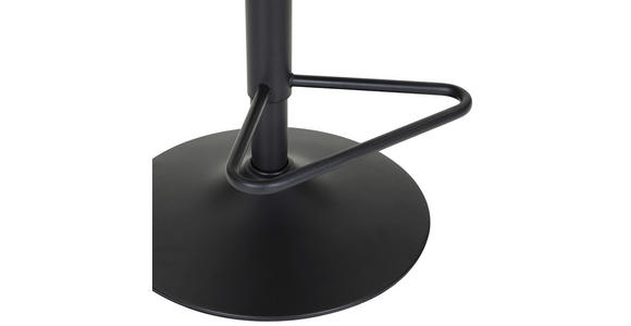 BARHOCKER Cord Grün Stoffauswahl, Sitzfläche 360° drehbar  - Schwarz/Grün, Design, Textil/Metall (54/98-120/58cm) - Novel