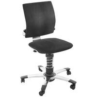 DREHSTUHL Mikrofaser Schwarz  - Chromfarben/Schwarz, Basics, Kunststoff/Textil (70/70/117cm) - Aeris