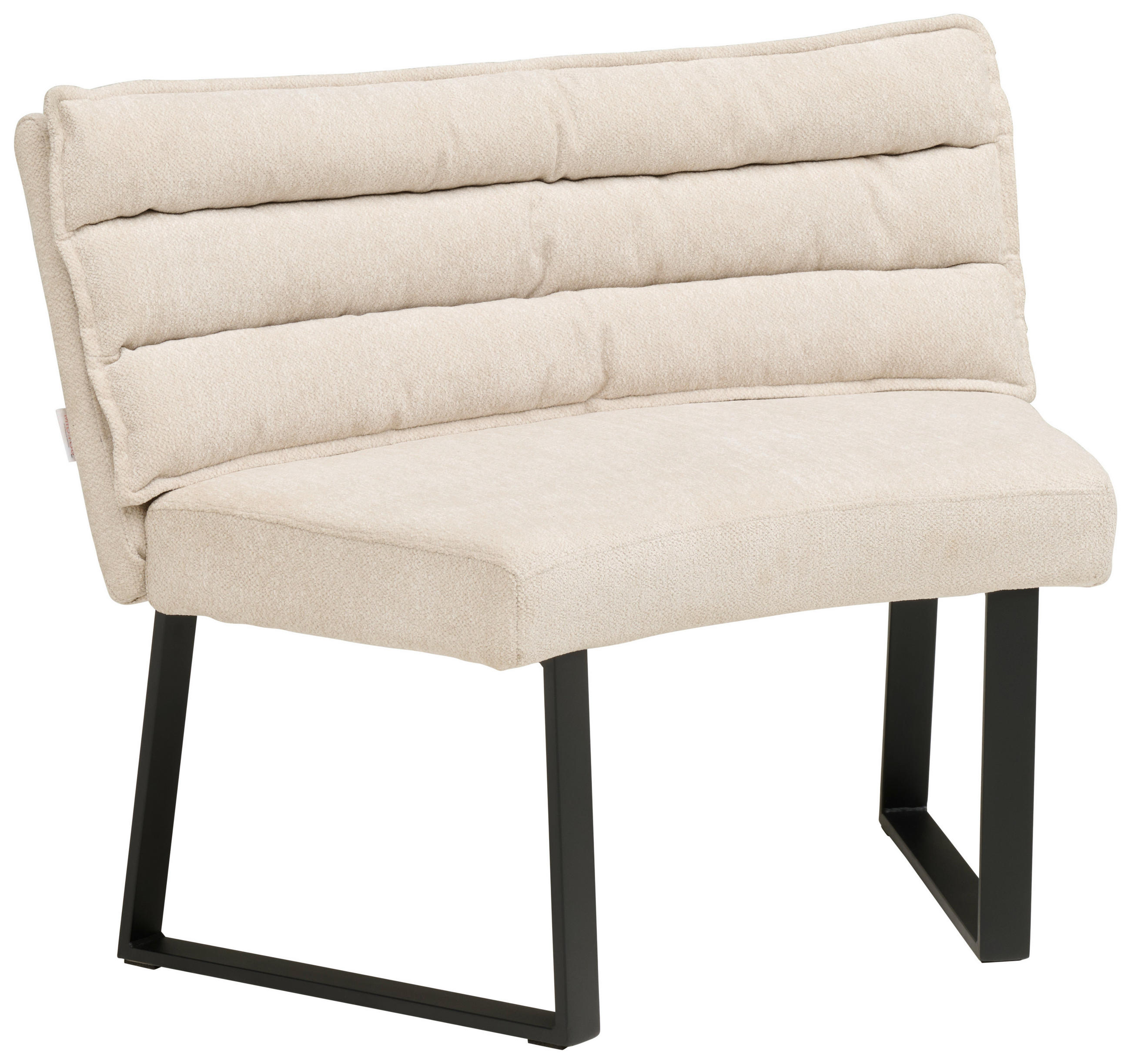 SITZBANK Metall, Textil Beige  - Beige/Schwarz, Modern, Textil/Metall (108/82/60cm) - Livetastic