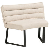 KLUPA  bež  metal, tekstil      - bež/crna, Moderno, metal/tekstil (108/82/60cm) - Livetastic