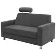 2-SITZER-SOFA - Chromfarben/Dunkelgrau, Design, Textil/Metall (158/83/85cm) - Xora
