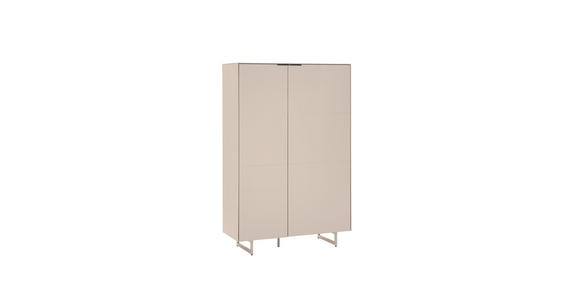 HIGHBOARD Schwarz, Kaschmir  95/134/38 cm  - Kaschmir/Schwarz, MODERN, Holzwerkstoff/Metall (95/134/38cm) - Carryhome