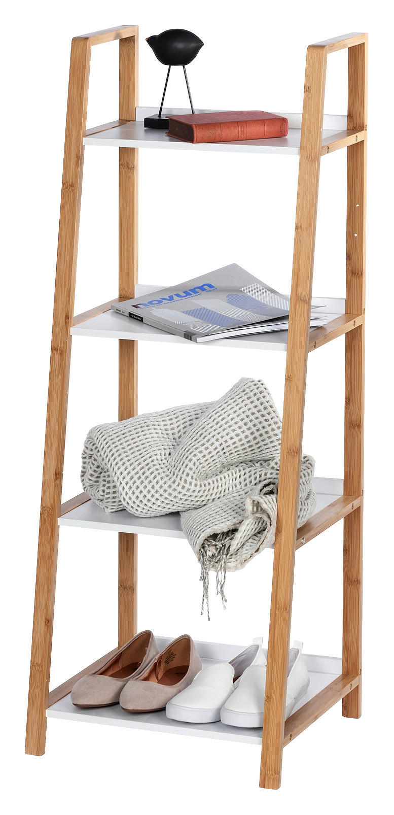 BADEZIMMERREGAL 43/112/36 cm  - Braun/Weiß, Basics, Holz (43/112/36cm) - Wenko