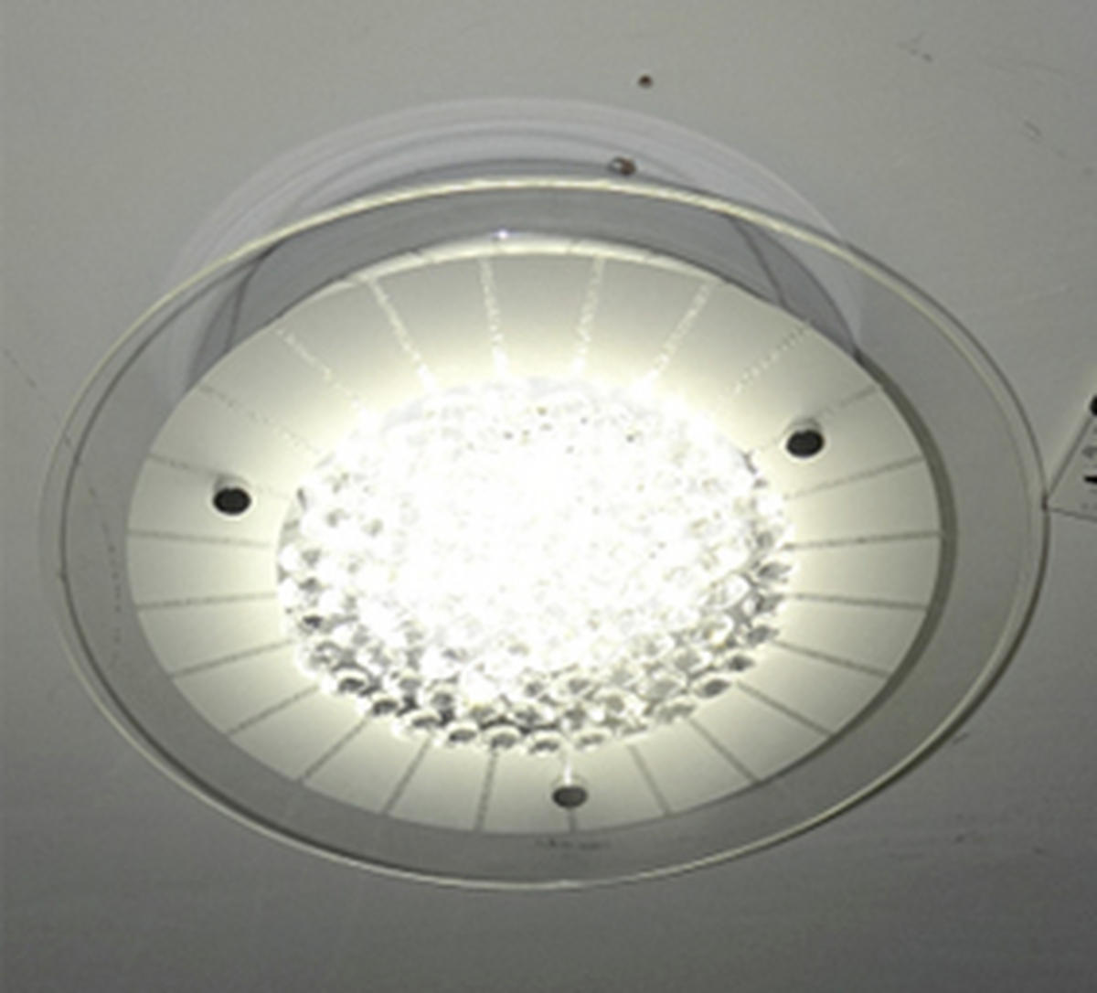 LED-DECKENLEUCHTE 28/7 cm   - Chromfarben, Design, Glas/Kunststoff (28/7cm) - Näve