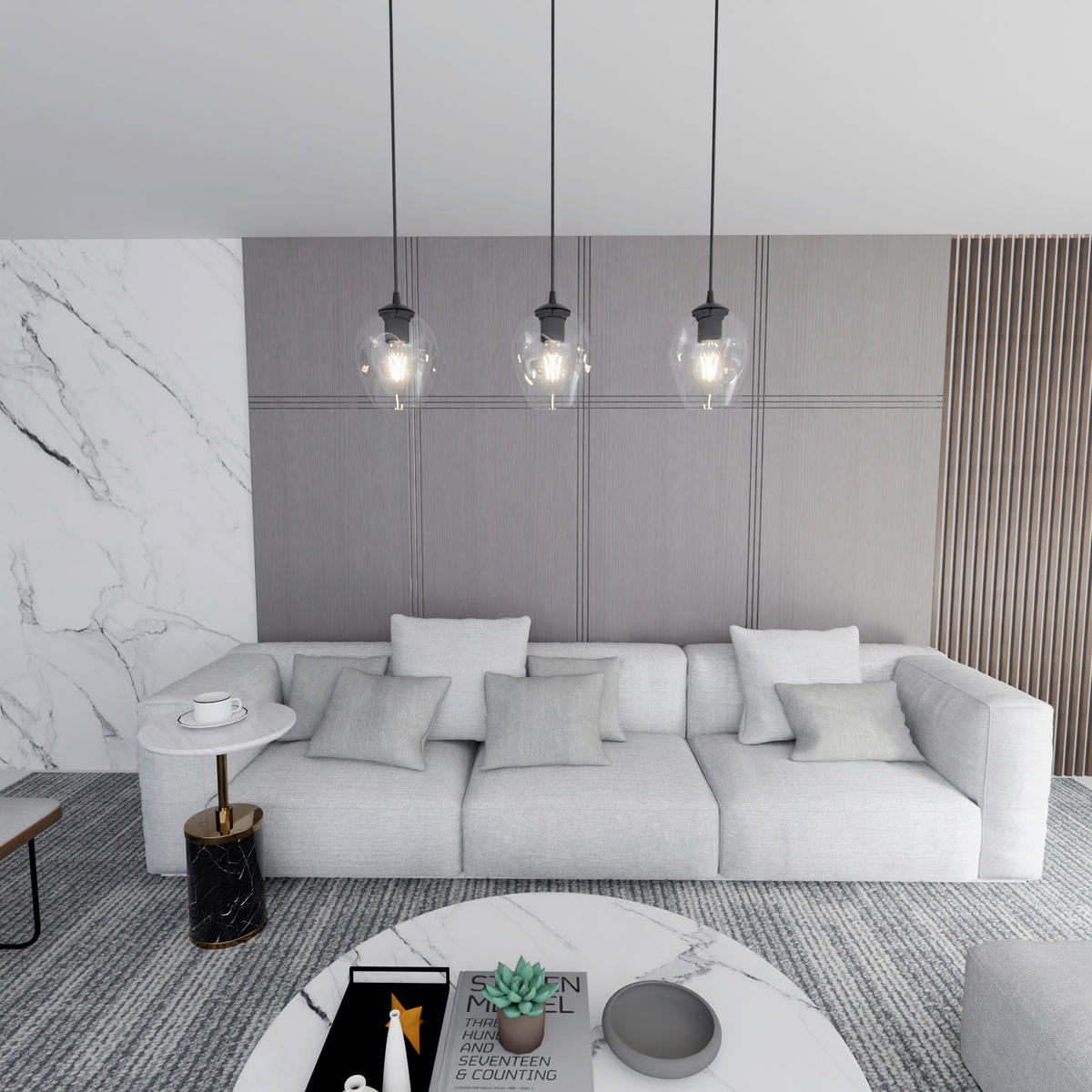 HÄNGELEUCHTE  70/14/100 cm    - Schwarz, KONVENTIONELL, Glas/Metall (70/14/100cm)