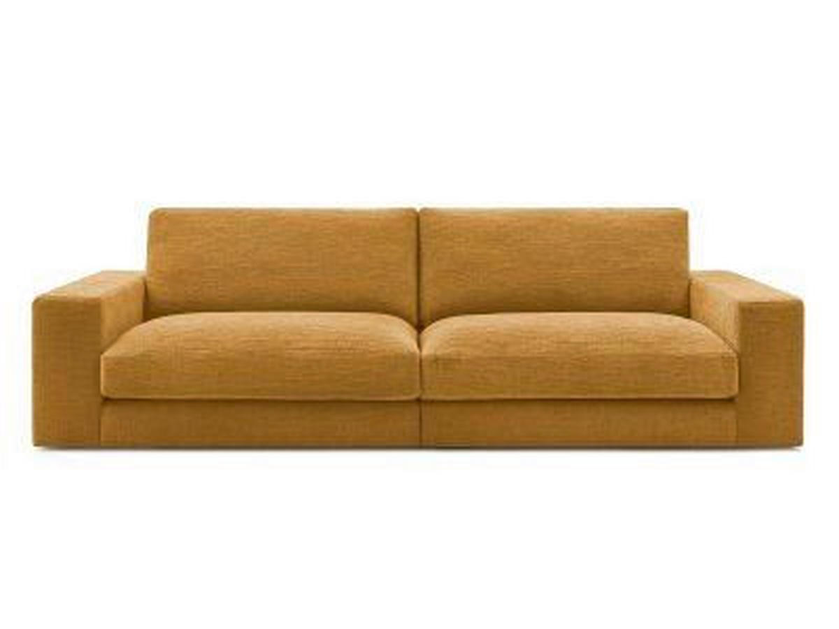 3-SITZER-SOFA LEONARD Struktur Gelb  - Gelb/Schwarz, MODERN, Kunststoff/Textil (234/77/109cm)