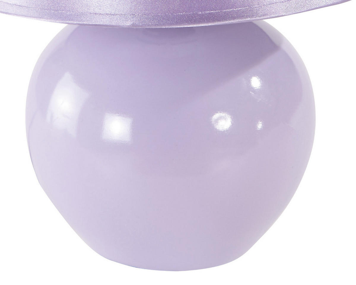 STOLNÍ LAMPA, 18/23 cm  - šeříková, Konvenční, textil/keramika (18/23cm) - Ondega