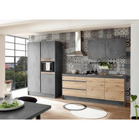 BLOK KUHINJA BEZ APARATA  antracit, boja hrasta  - boja hrasta/antracit, Moderno, pločasti materijal (337/211/60cm) - Xora