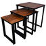 BEISTELLTISCHSET in Dunkelbraun, Schwarz - Dunkelbraun/Schwarz, Trend, Holz/Metall BEISTELLTISCHSET in Dunkelbraun, Schwarz - Dunkelbraun/Schwarz, Trend, Holz/Metall