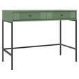 KONSOLENTISCH Dunkelgrün - Dunkelgrün/Schwarz, Design, Holzwerkstoff/Metall (104,2/50/79cm) - Xora