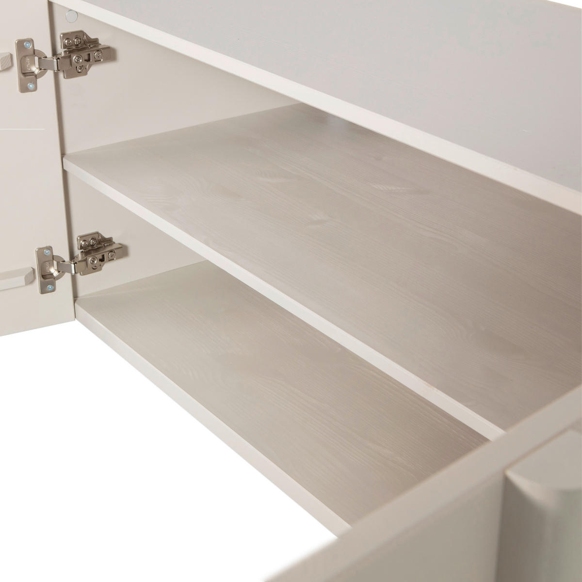 LOWBOARD 200/53/46 cm  - Hellgrau, Design, Holz (200/53/46cm) - Livetastic