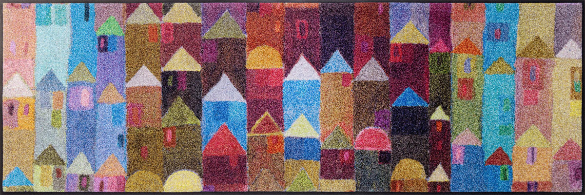 LÄUFER 60/180 cm Manhattan  - Multicolor, Trend, Kunststoff/Textil (60/180cm) - wash+dry