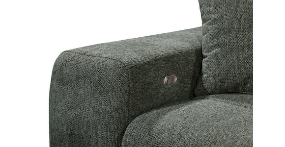 ECKSOFA Dunkelgrün Chenille Zierkissen, Bettkasten, Rücken echt, Kopfteilverstellung, Sitztiefenverstellung  - Dunkelgrün/Schwarz, KONVENTIONELL, Kunststoff/Textil (268/172cm) - Carryhome