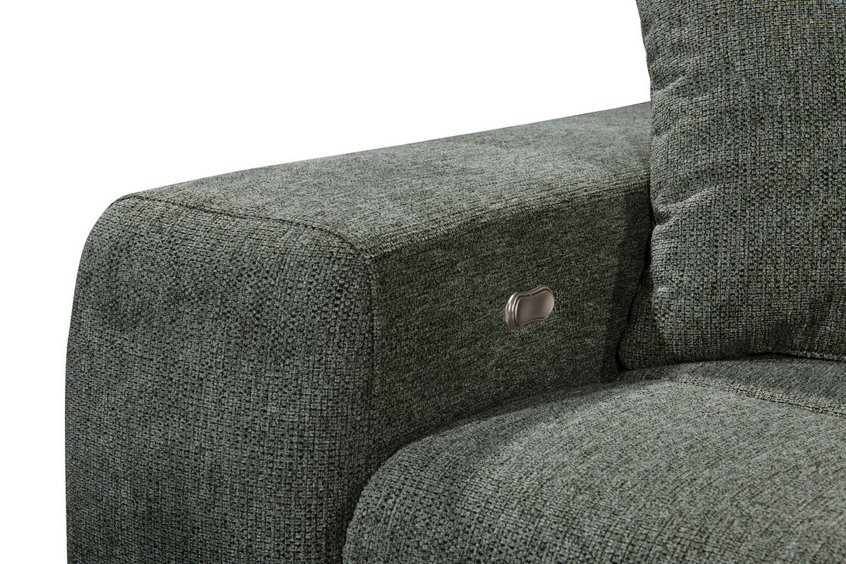 KUTNA GARNITURA tekstil  tamno zelena   - tamno zelena/crna, Konvencionalno, tekstil/plastika (268/172cm) - MID.YOU