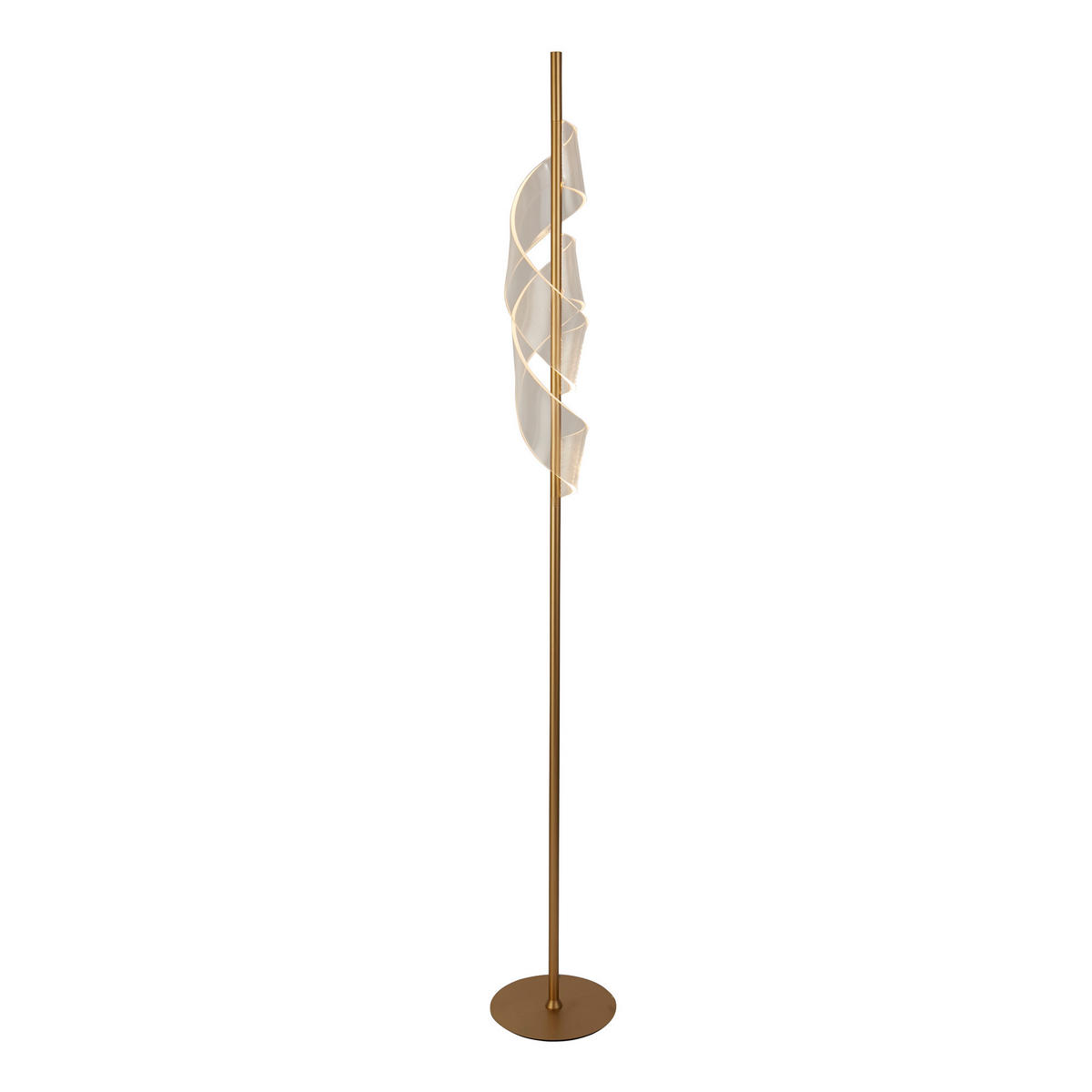 LED ÁLLÓLÁMPA - krómszínű/áttetsző, Design, műanyag/fém (22/22/159cm)