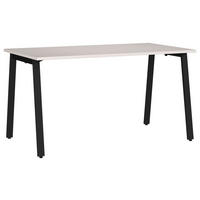 SCHREIBTISCH 140/80/75 cm Schwarz, Kaschmir in verschiedenen Holz-Dekoren erhältlich, justierbare Füsse  - Kaschmir/Schwarz, Modern, Holzwerkstoff/Metall (140/80/75cm) - Novel