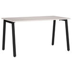 SCHREIBTISCH 140/80/75 cm Schwarz, Kaschmir in verschiedenen Holz-Dekoren erhältlich, justierbare Füße  - Kaschmir/Schwarz, MODERN, Holzwerkstoff/Metall (140/80/75cm) - Novel