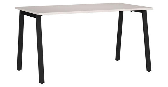 SCHREIBTISCH 140/80/75 cm Schwarz, Kaschmir  - Kaschmir/Schwarz, MODERN, Holzwerkstoff/Metall (140/80/75cm) - Novel