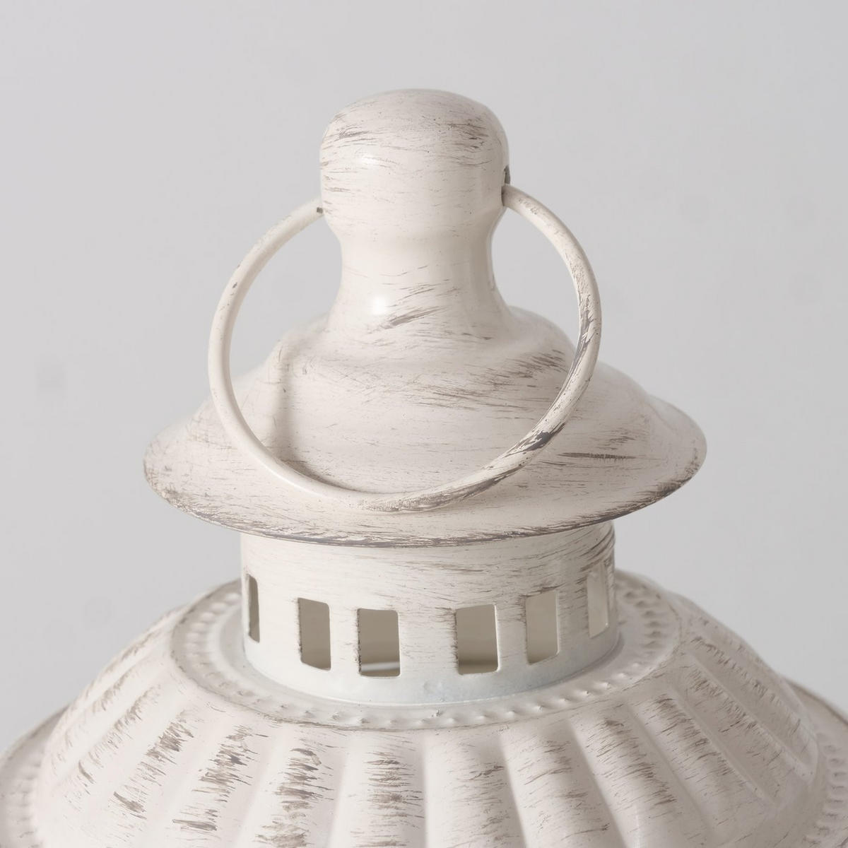 LATERNE - Transparent/Weiß, LIFESTYLE, Glas/Metall (13/13/29cm)