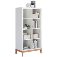 STANDREGAL Eiche massiv Weiß, Eichefarben  - Eichefarben/Weiß, LIFESTYLE, Holz/Holzwerkstoff (70/140/40cm) - Ben'n'jen