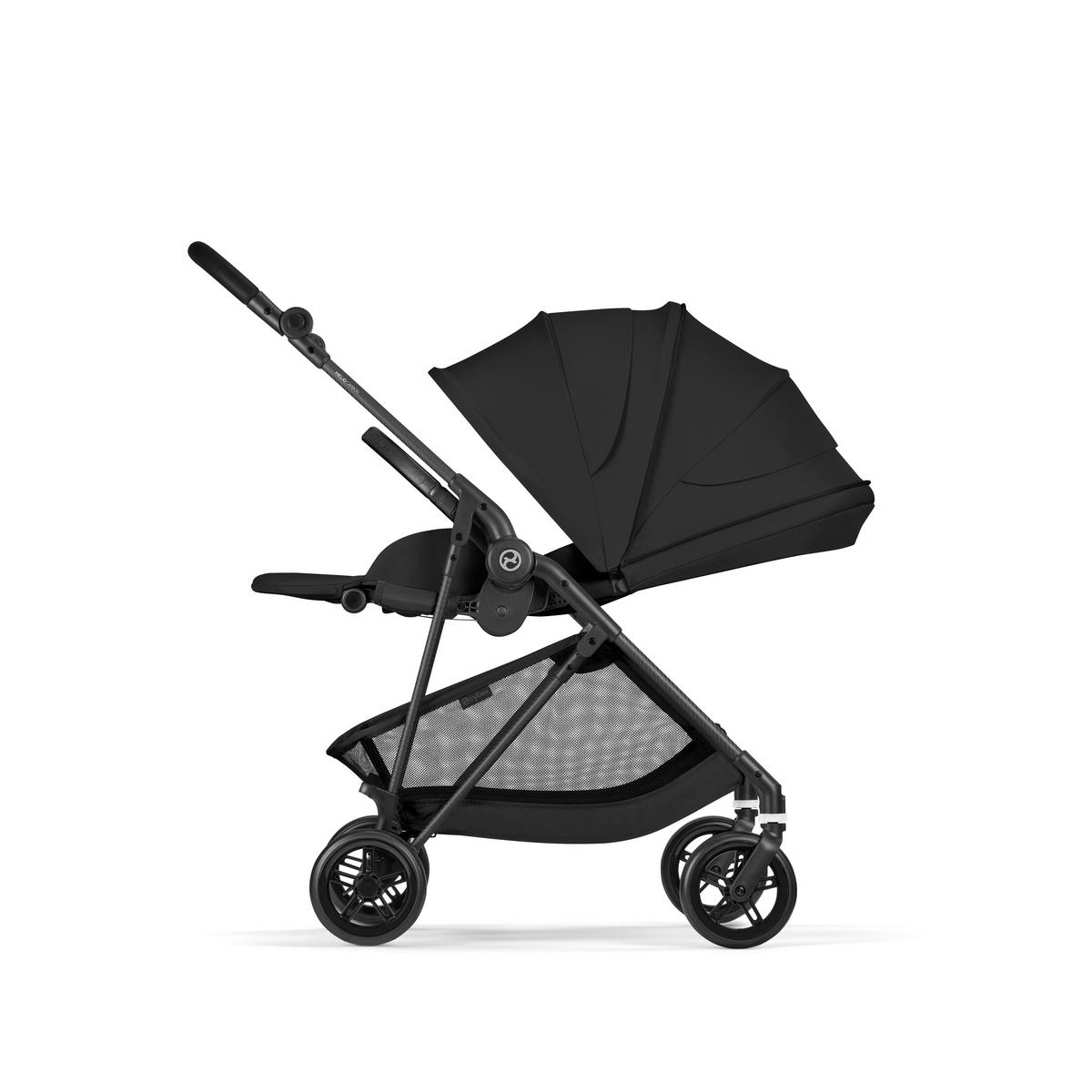 KINDERWAGEN  Melio Carbon  Magic Black  - Schwarz, Basics, Textil/Metall (82-91/49/96,5 - 107cm) - cybex GOLD