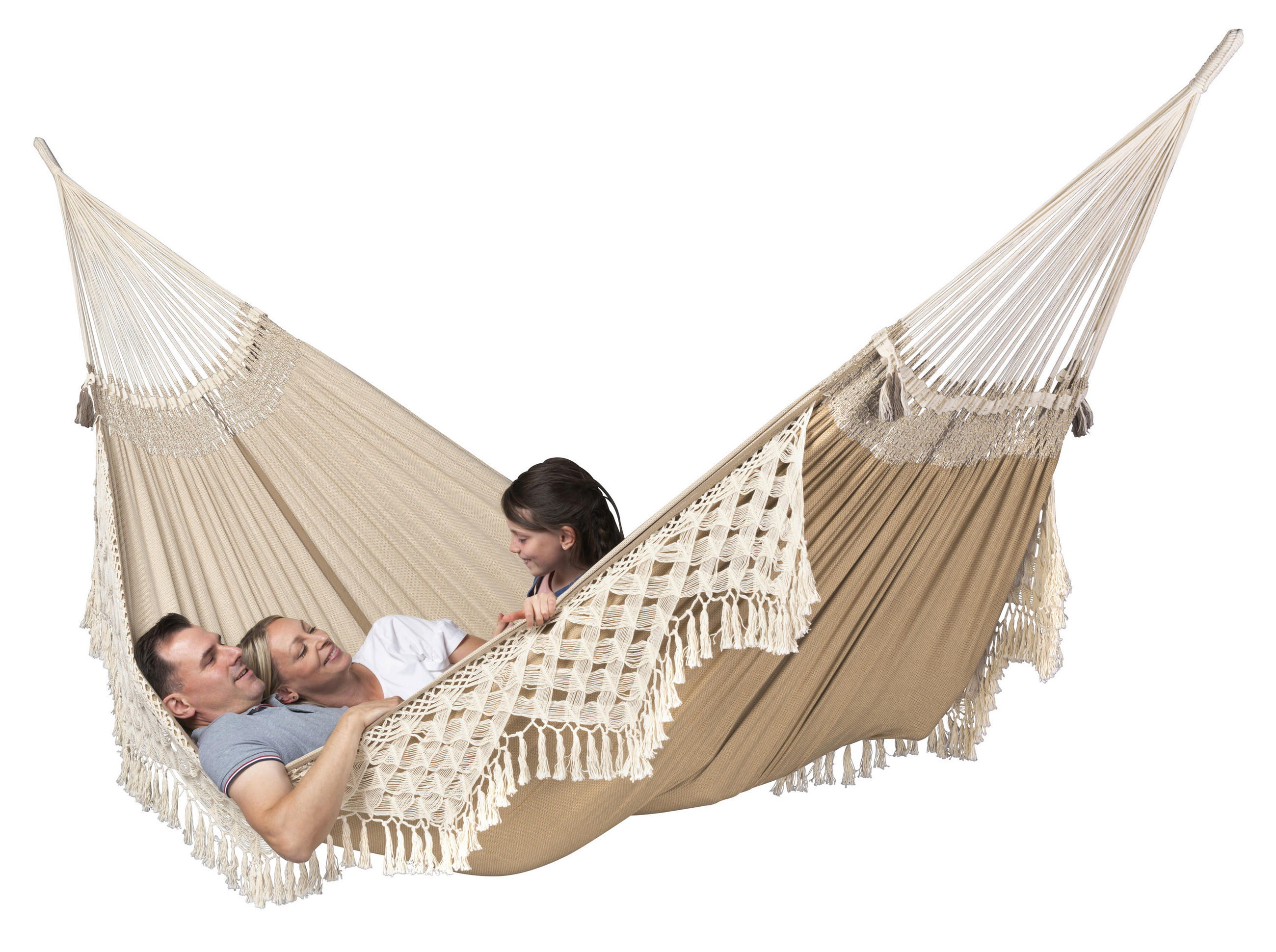 HÄNGEMATTE kingsize org.cotton  - Beige, KONVENTIONELL, Textil (180/400cm) - La Siesta