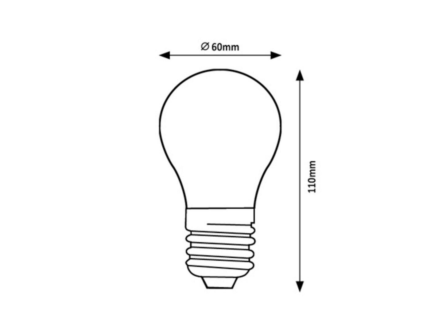 LED FILAMENT SIJALICA - prozirna, Osnovno, staklo/metal (6/11cm)