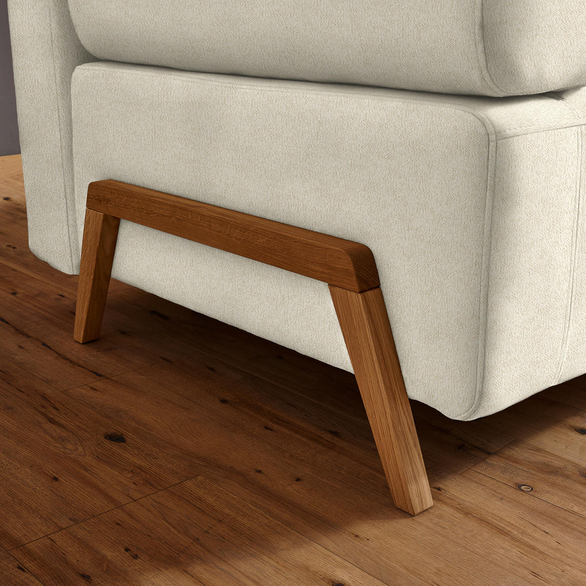 SCHLAFSOFA in Textil Creme  - Creme/Naturfarben, Design, Holz/Textil (211/88/102cm) - Niels Andersson
