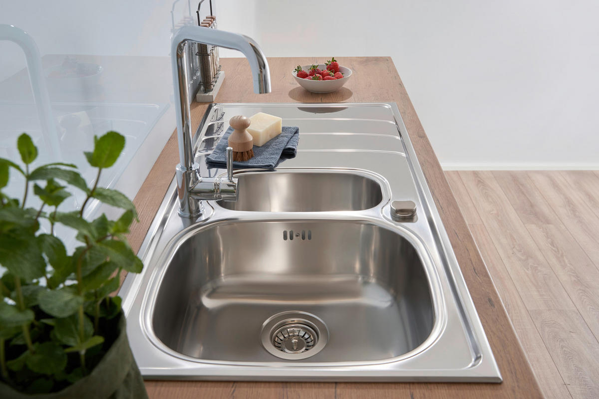 SPÜLE 1720MIAMI100X50  - Edelstahlfarben, Trend, Metall (100/19/50cm) - Respekta