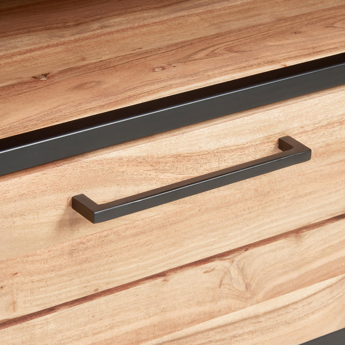 LOWBOARD Urban Garden 2.0  in 93/54/47 cm  - Schwarz/Honig, Design, Holz/Metall (93/54/47cm) - MID.YOU