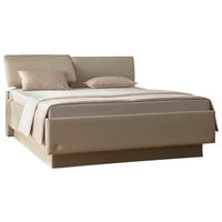 BOXSPRINGBETT 160/200 cm,  in Beige, Matratze, gepolstertes Kopfteil, Kopfteilverstellung, H3 + H3 = fest  - Beige, Basics, Holzwerkstoff/Textil (160/200cm) - RUF Betten