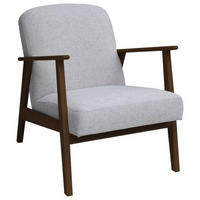 SESSEL in Webstoff Silberfarben, Dunkelbraun  - Dunkelbraun/Silberfarben, Natur, Holz/Textil (63/78/78cm) - Livetastic