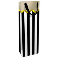 GESCHENKTASCHE  - Schwarz/Weiß, Trend, Papier (12/36/0.5cm)