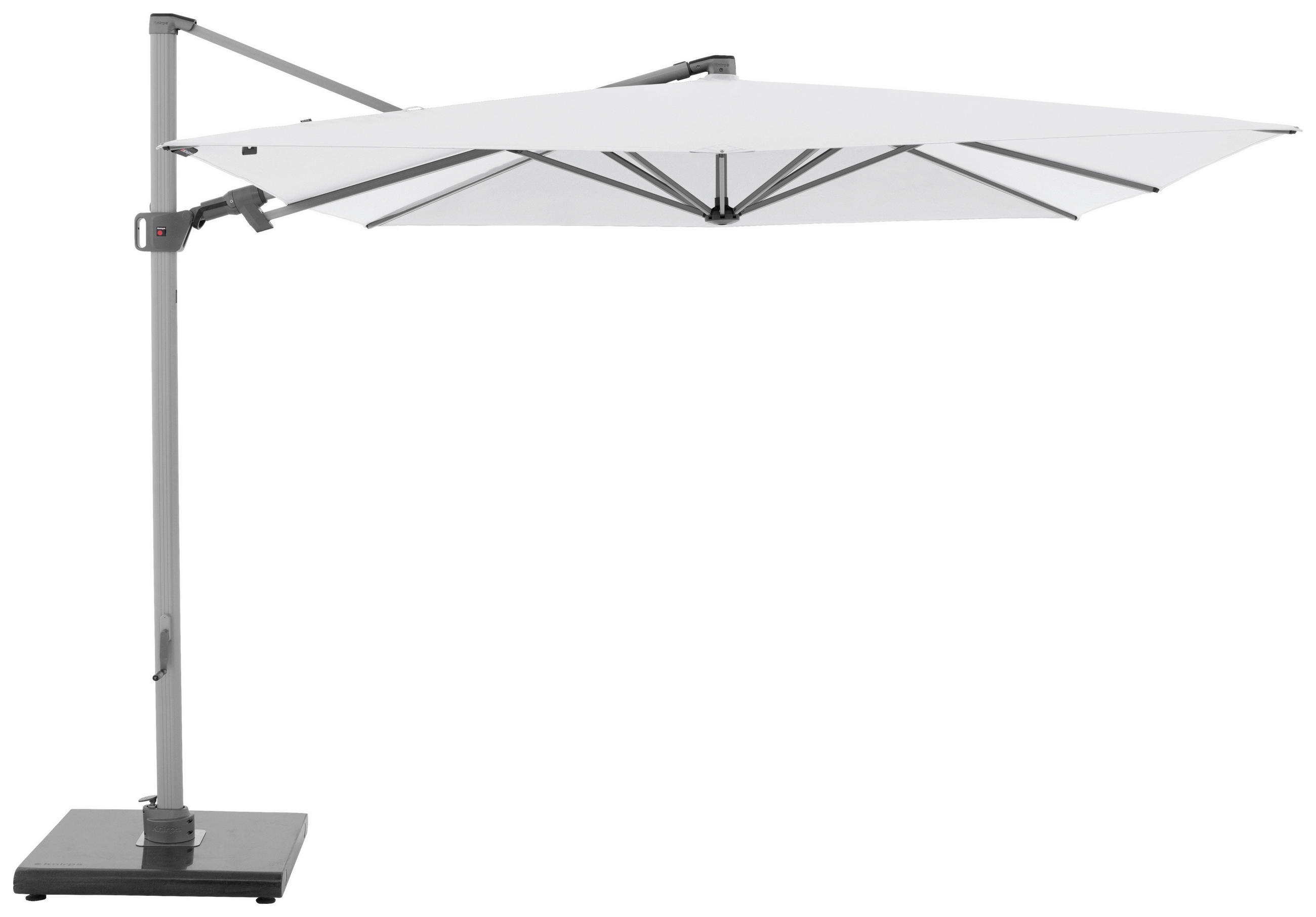 AMPELSCHIRM 275 cm Weiß  - Silberfarben/Alufarben, KONVENTIONELL, Textil/Metall (275/263cm) - KNIRPS