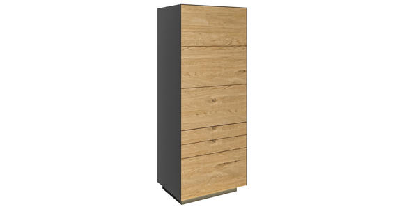 KOMMODE 56/141/40 cm  - Wildeiche/Anthrazit, Natur, Holz/Holzwerkstoff (56/141/40cm) - Dieter Knoll