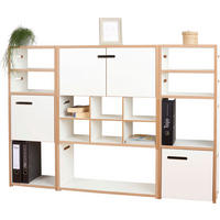 REGAL Buchefarben, Weiß  - Buchefarben/Weiß, MODERN, Holzwerkstoff (156/108,7/32cm) - Tojo