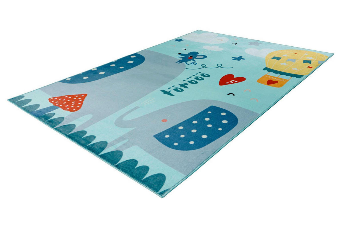 FLACHWEBETEPPICH 115/160 cm Blau  - Blau, Basics, Textil (115/160cm) - Kayoom