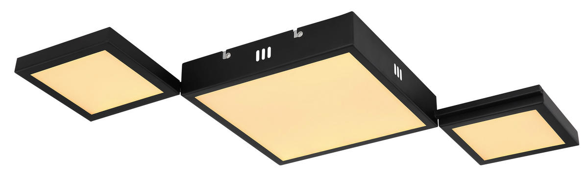 LED PLAFONJERA - opal/crna, Osnovno, metal/plastika (93/42,5/4,5cm)