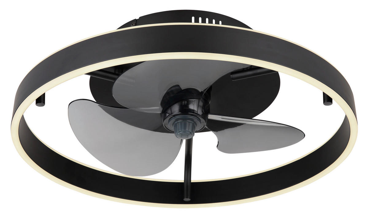 STROPNI VENTILATOR  CONWAY //2700-6500 K// - siva/črna, Konvencionalno, kovina/umetna masa (50/14,5cm) - Globo